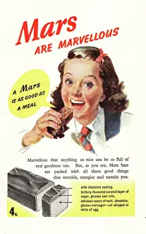 Almond: 1948 UK advert Mars Bar