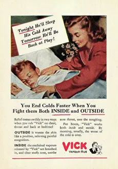 Influenza: 1948 UK advert Vick vapour rub