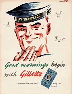 Gillette: 1948 UK Magazine Gillette Advert