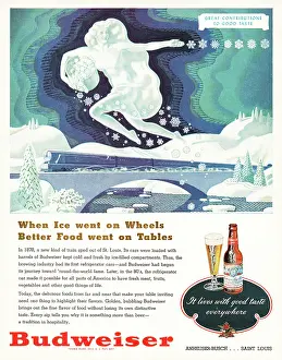 Budweiser: 1948 U.S. Magazine Budweiser beer Advert