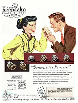 Keepsake: 1948 U.S. Magazine Keepsake Diamond Ring Advert
