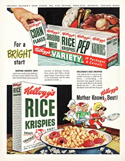 Crackle: 1948 U.S. Magazine Kellogs Rice Krispies Advert