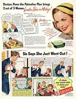 Colgate: 1948 U.S. Magazine Palmolive Soap and Colgate Toothpaste Ad