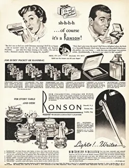 Lighters: 1948 U.S. Magazine Ronson Lighters Advert