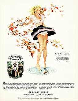 Womens Fashion: 1948 U.S. Magazine Springmills Fabrics Advert