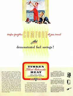 Heaters: 1948 U.S. Magazine Timken Heating Advert