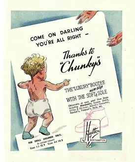 Bootee: 1949 UK advert Hutton children's Bootee