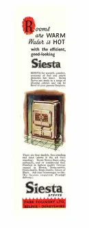 Heaters: 1949 UK advert Siesta stoves