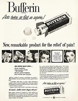 Aspirin: 1949 U.S. Magazine Bufferin Advert