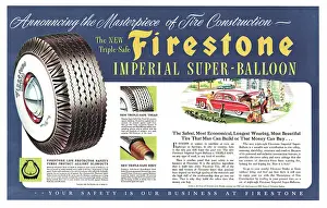 Firestone: 1949 U.S. Magazine Firestone Tyres Advert