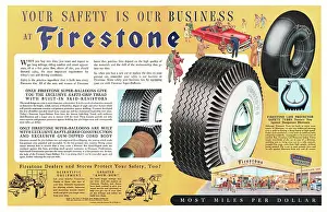 Firestone: 1949 U.S. Magazine Firestone Tyres Advert