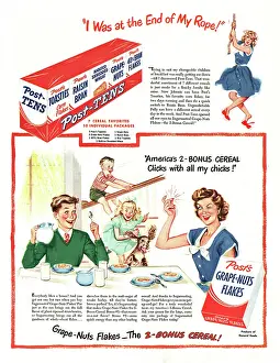 Corn Flakes: 1949 U.S. Magazine Nabisco Grape-Nuts Advert