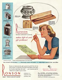 Lighters: 1949 U.S. Magazine Ronson Lighters Advert