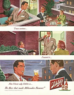 Schlitz Beer: 1949 U.S. Magazine Schlitz beer Advert