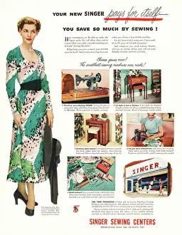 1949 U.S. Magazine Singer Sewing Centres Advert