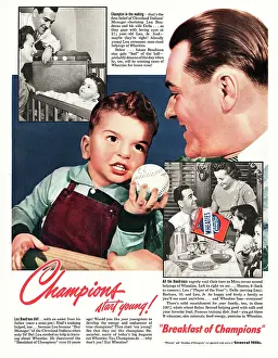 Waffles: 1949 U.S. Magazine Wheaties Advert