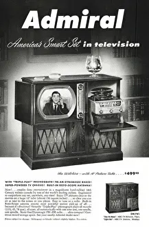 Televisions: 1950 US Advert Admiral Televisions