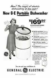 Washer: 1950 US Advert General Electric Dishwasher