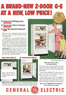 Freezer: 1950 US Advert General Electric Fridge Freezer