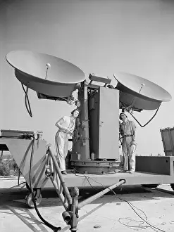 Raindrops: 1950 Doppler radar antenna has metallic ?