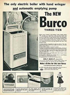 Dryer: 1950 UK Advert Burco Washing Machine
