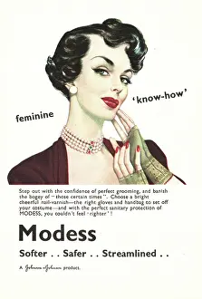 Tampax: 1950 UK Advert Modess