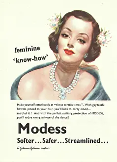 Tampax: 1950 UK Advert Modess