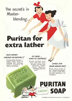 Lather: 1950 UK advert Puritan soap