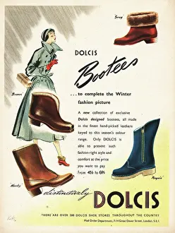 Bootees: 1950 UK Magazine Advert Dolcis Bootees