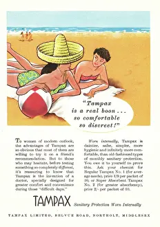 Tampax: 1950 UK Magazine Advert Tampax