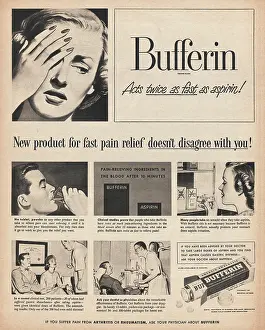 Medication: 1950 U.S. Magazine Bufferin Advert