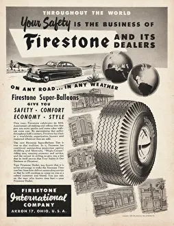 Firestone: 1950 U.S. Magazine Firestone Tyres Advert