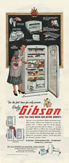 Freezer: 1950 U.S. Magazine Gibson Refrigerators Advert