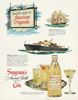Seagrams: 1950 U.S. Magazine Seagram's Gin Advert
