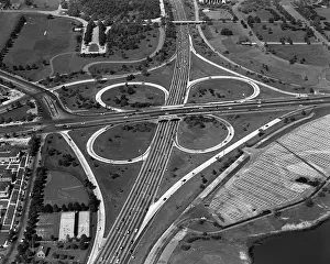 Cloverleaf: 1950s 1960s Aerial Cloverleaf