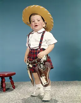 Holsters: 1950'S 1960'S Little Boy Wearing