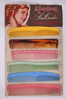 Combs: 1950s, 1960s, nuroid, aberdeen plastic combs