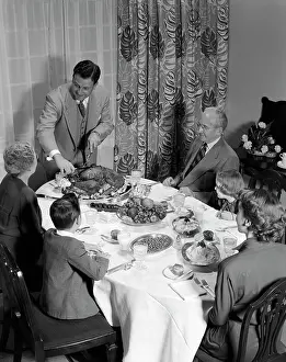Cranberry: 1950s 3 Generations Thanksgiving