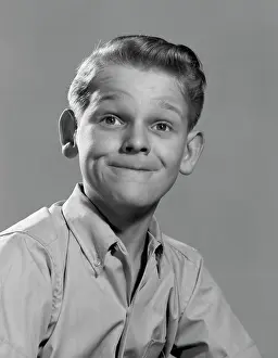 Lipped: 1950s Boy Silly Thin Lipped Smile