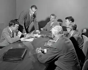 Boardroom: 1950s Six Businessmen Executives
