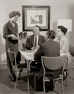 Formica: 1950s Card Party Of 2 Couples