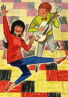Jive: 1950s couple dancing