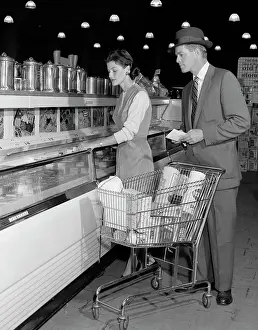 Freezer: 1950s Couple In Supermarket At