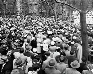 Rittenhouse: 1950s Easter Sunday Crowd Rittenhouse Square Philadelphia