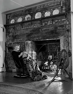 Rocker: 1950s Elderly Woman In Rocker