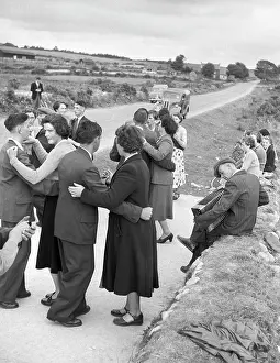 Bantry: 1950s Group Of Men And Women Dancing