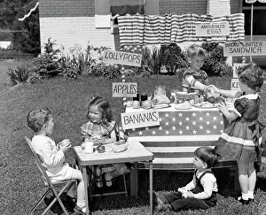 Lollipop: 1950s Kids In Backyard Playing