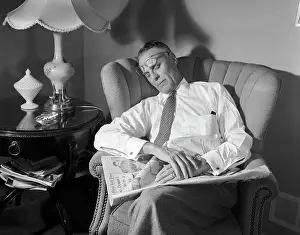 Winks: 1950s Middle Aged Man Asleep Sleeping