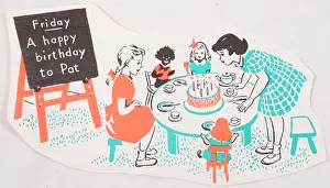 Scrapbook: 1950s, scrapbook image, children's birthday