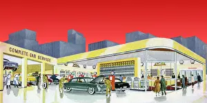 Bustles: 1950s Service Station